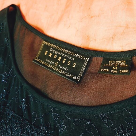 Express Vintage 90s Beaded Top size M - Picture 3 of 5